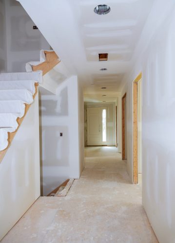 Renovation of finished Sheetrock in New Home Construction Renovation of finished Sheetrock in New Home Construction